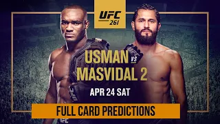 UFC 261 Full Card Predictions, Bets & Breakdowns | Usman vs Masvidal 2