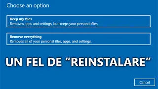 Cum se resetează Windows 10 la "setările din fabrică"