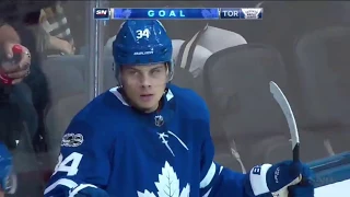 Auston Matthews Scores PPG Toronto Maple Leafs vs New Jersey Devils Oct 11 2017