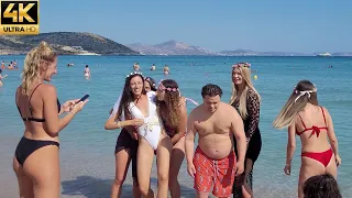 4K Beach Walk GREECE'S PARTY ☀️YABANAKI Party Beach 🏖️| BIKINI | Samsung S22 video