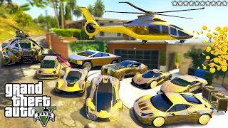 GTA 5 - Stealing TRILLIONAIRE GOLDEN CARS With Franklin! | (Real Life Cars #49)