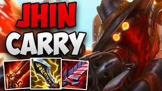 INCREDIBLE JHIN SOLO CARRY GAMEPLAY IN CHALLENGER! | CHALLENGER JHIN ADC | Patch 14.10 S14