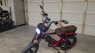 Ariel Rider Grizzly v2 eBike mods (front bag, mirrors, shocks adjusted)
