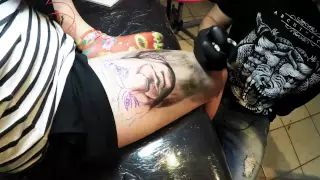Rammstein Till Lindemann tattoo timelapse