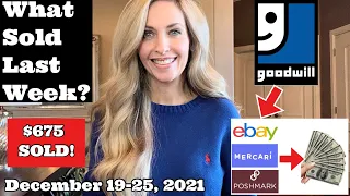 What Sold Last week on Poshmark, Ebay & Mercari? How much Money Did I Make? + Thredup Profit Update!