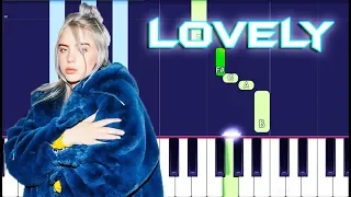 Billie Eilish - lovely (with Khalid) Piano Tutorial EASY (Piano Cover)