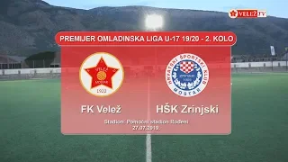 U - 17 Premijer liga 19-20 / 2. kolo / FK Velež - HŠK Zrinjski  2:2