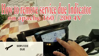 How to remove service due indicator on Apache 160 4V / 200 4V | #bike #motorcycle #service #motovlog