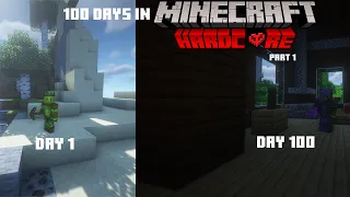 AM SUPRAVIETUIT 100 DE ZILE IN #minecraft HARDCORE (PART 1) 👀