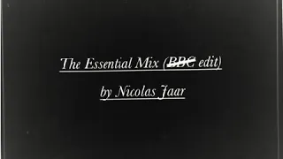 Nicolas Jaar - Essential Mix - 19-05-2012 - No BBC ads