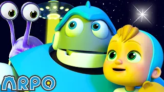 ARPO vs Alien - Rescue Baby Daniel From UFO! | 1 HOUR OF ARPO! | Funny Robot Cartoons for Kids!