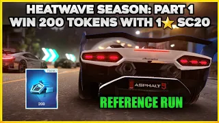 Asphalt 9 | Win 200 tokens with 1⭐ Lamborghini SC20 | Heatwave Season: Part 1