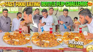 Fast Food Eating Bottle Flip Challenge Funny Family Game