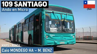 Trip 109 SANTIAGO by articulated bus Caio Mondego HA Mercedes Benz O500UA BFKC94