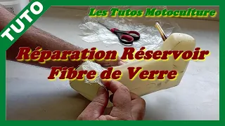 Fuite réservoir , Réparation fibre de verre + résine