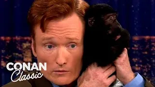 Conan Meets A Baby Monkey | Late Night with Conan O’Brien