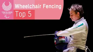 Tokyo 2020's Top 5 Wheelchair Fencing Moments 🤺 | Paralympic Games