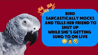 Bird Tells Friend To Shut Up 😳🤦😂 #animals #pets #birds #funny #cute #parrot #fun #lol #jokes