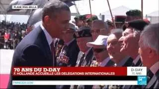 70 ans du D-Day : l'arrivée du président des États-Unis Barack Obama