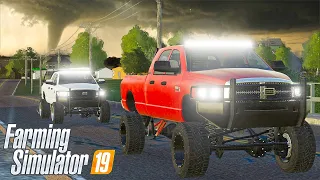 REDNECKS CHASE A TORNADO & THIS HAPPENS | Farming Simulator 19