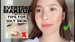 EVERYDAY MAKEUP Tips for oily skin (CC Eng) | mininuiizz