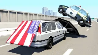 Crazy Police Chases #69 - BeamNG Drive Crashes