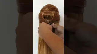 Quick & Easy New Ponytail hairstyle for girls #shorts