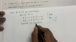 If a , b , c are unite vectors such that a.B=a.c=0 and angle between b and c is pi/6. Prove a=…