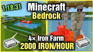 MEGA IRON FARM! (30 STACKS/HOUR) In Minecraft Bedrock 1.20