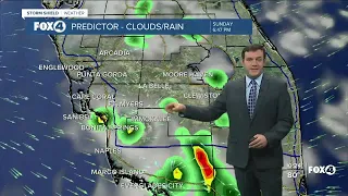 Forecast: Sunday starts out sunny and finishes with showers and storms