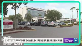 Battery in paper towel dispenser sparks fire that spread at Largo hospital, officials suspect