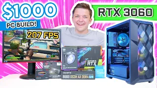 Best $1000 RTX 3060 Gaming PC Build 2022! [Full Build Guide w/ 1080p Benchmarks!]