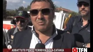 ABBATTUTO PONTE FERROVIA GELA CATANIA