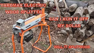 Electric Wood  Splitter. Can You Run It On Off Grid Solar?