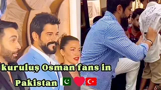 burak özçivit with his lovely wife❤️ in pakistan|turkish actor kurlus osman visit to Pakistan🇵🇰