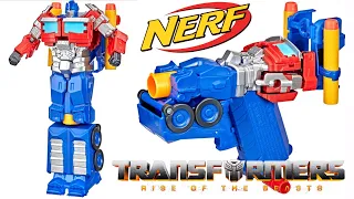 Transformers Rise of the Beasts Optimus Prime Nerf Blaster! 2 in 1!