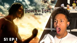 I AM ABSOLUTELY SPEECHLESS. (Attack On Titan S1 Ep 1 Reaction)