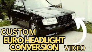 UPGRADE TO Euro HID Conversion Mercedes W124 Headlights Custom Mercedes AMG 400E 500E W124