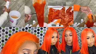 Coloring hair without STAINING the lace | CUTE | EASY |