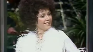 Victoria Principal on Carson promoting movie Earthquake 1974 with Fernando Lamas and Robert Blake