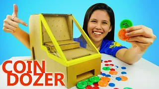 How To Make Cardboard Coin Dozer +FREE TEMPLATE | EASY DIY CREATION | Fun Desktop Game For Arcade!