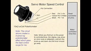 How to wire the sewing machine servo motor to control speed and direction on the Harbor Freight 1x30