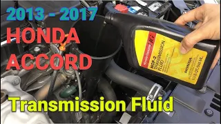 DIY 2013 2014 2015 2016 2017 Honda Accord Change CVT Transmission Fluid