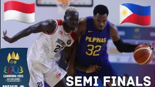 GILAS PILIPINAS Vs INDONESIA Mens Basketball Semi-Finals (ENGLISH commentator) SEA GAMES 2023