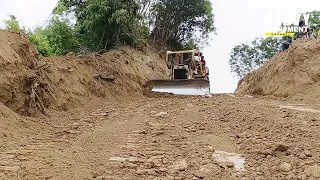 Caterpillar D6R XL Bulldozer Excellent at Smoothing Plantation Road Widening