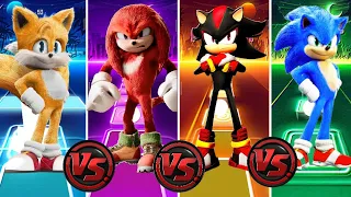 Tails VS Knuckles VS Shadow VS Sonic | Tiles Hop EDM Rush