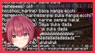 [ Hololive sub indo ] Skill bahasa indonesia marine saat chat dengan moona dan Reine !!