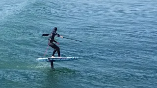 Teak Lee Ripping and Dipping on a SUP Foil