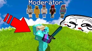 TESTING MY MODERATORS & HACKING ON MY SERVER (Minecraft Trolling)