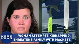 Woman tried kidnapping boy, threatened to kill family with machete